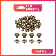 uxcell 50set M5 x 6mm Chicago Screw Metal Phillips Head Binding Screws Post Nail picture