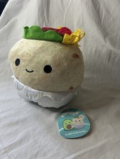 Squishmallows Austin & Bernardo Burrito Food Squad 8” Stuffed Animal NWT 2022 picture