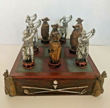 Vintage Bombay Tic tac toe set Board Game Mini Golfers Golf Case Office Decor picture