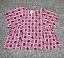 Maeve Anthropologie Blouse Top Purple Pink Women S Hippie Geometric Psychedelic picture
