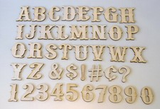 Wood Layout Letters & Numbers: Western Font (1.5