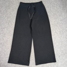 Spanx Air Essentials Wide Leg Pants Black High Waisted Women's Size M Petite picture