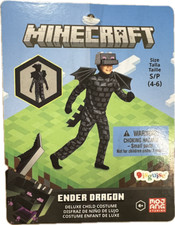 MINECRAFT ENDER DRAGON DELUXE CHILD COSTUME SMALL 4-6 picture