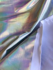 Spandex Iridescent Silver swimsuit custom fabric per yard 60