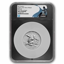 2025 2.5 oz Silver Comic Art Batman Medal MS-70 NGC picture