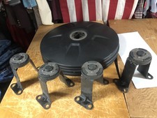 used KIT/ SET OF 4 FLOWBELOW Aero WHEEL COVERS & SET OF 4 BRACKETS/Latches Dual picture