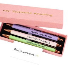 Nurses Gifts Bulk, 3pK Funny Nurse Pens in Fancy Box,Personalized Nurse Gift ... picture