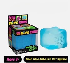 NEW Authentic Schylling NeeDoh Nice Cube -Sensory Squeeze Toy Super Solid Blue picture