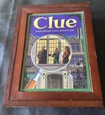 Clue Wooden Box Bookshelf Edition Vintage Game Collection 100% COMPLETE picture