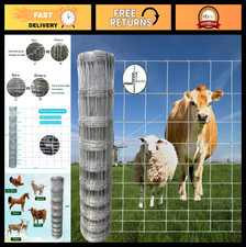 Durable 4ft x 164ft Galvanized Wire Fencing for Goat, Sheep, Deer & Garden picture