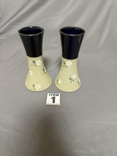 Pair Antique Lovatt’s Langley Ware England Floral Art Pottery Vases picture