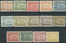 Nauru 1937 SG26B-39B Freighter shiny white paper set #3 MLH picture