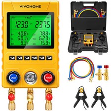 Digital HVAC Manifold Gauge Set Refrigeration AC Gauges for R1234yf R134a R410a picture