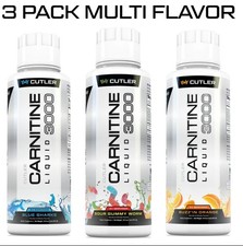 Cutler Nutrition 3 Pack Multi Flavor Carnitine Liquid 3000 Energy Sport Beverage picture