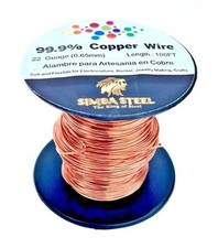 Copper Wire 99.9% Pure - Choose 8 To 30 Ga, 25FT to 200FT,  Jewelry, DIY, Craft picture