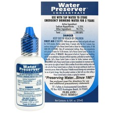 55 Gallon Water Preserver Concentrate (5 years) Water Treatment Drops - Exp 9-26 picture