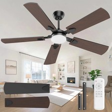 Ceiling Fan with Light 52 Inch Modern DC Motor Reversible Remote Indoor Outdoor picture