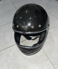Urban BigBore Black Flake XL 62 Full Face Motorcycle Helmet DOT Retro Cafe Racer picture