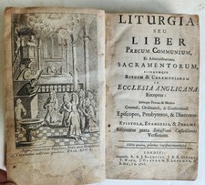 1727 LITURGIA seu LIBER in ENGLISH antique picture
