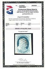 1852 1 Cent Blue Sc9 Type IV Grade XF-Sup 95J Used PSE No.01470631 picture