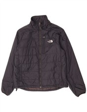 The North Face Mens Padded Jacket UK 38 Medium Navy Blue Check Nylon BG10 picture