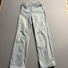California Vintage Jeans Womens 27 Light Wash Denim Wide Leg High Rise Stretch picture