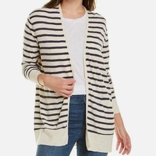 Madewell Striped Pearl Ivory Lightweight Pocket Cardigan XXS picture