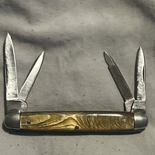 1930s Camillus 4 Blade Small Congress Knife Little Use, 4 Line Stamp G/Snap picture