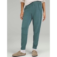 Lululemon Brushed Softstreme Ribbed High-Rise Jogger Pants Green Jasper Size 4 picture