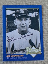 1992 Diamond Signatures JOE CUNNINGHAM Cardinals In-Person Signed  AUTO picture