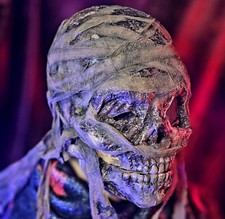 THE CURSED Mummy - Full Head Latex Mask W/ Movable Jaw (Handmade) Halloween picture