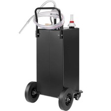 Industrial Fuel Caddy - 30 gal, Black, 4 Wheels Manual Transfer Pump picture