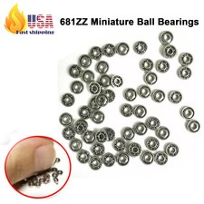 100x-1000x 681ZZ Miniature Ball Bearings - 1x3x1mm Deep Groove Micro Bearing US picture
