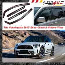 Fits 2017-24 Mini Countryman In-Channel Window Visor Rain Guards Shade Deflector picture