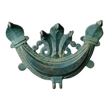 1850's Rare Vintage Antique  Brass Unique Shape Horse or Cow Harness Pendant picture