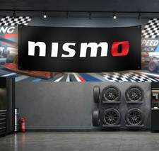 NISMO Racing Logo Black Garage Flag Banner 71x24 Wall Decor picture