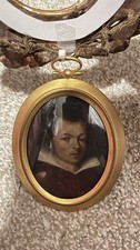 Antique 17th Century Miniature Portrait On Copper Art Painting Dutch picture