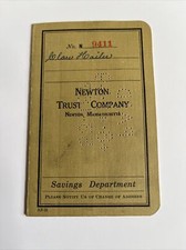 Vtg 1936-1949 Newton Trust Company Bank Savings Account Book, Ma, Mass picture