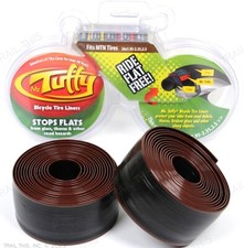 Mr Tuffy 26x1.95-2.5 Pair of Bike Tire (2) Liners Brown Stops Flats MTB Bike 26