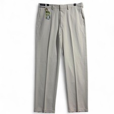 Haggar Mens Premium Comfort Dress Pants Tan 34x32 Classic Fit Stretch HD00650 picture