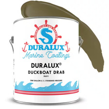 DURALUX Camouflage Marine Paint Duckboat Drab Flat Enamel Olive Green 1 qt picture