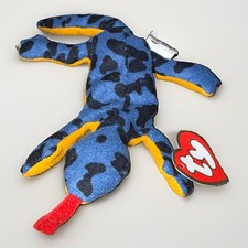 Ty Teenie Beanie Babies Lizz the Lizard Blue Spotted Plush with Original Tag picture