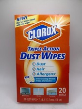 Clorox Triple Action Dust Wipes 20 Pack Dust Hair Allergens picture
