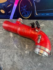 2002-2007 Subaru WRX 2004-2021 Subaru STi Aftermarket Red Silicone Turbo Inlet picture