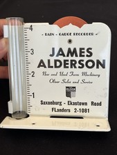 Vintage Rain Gauge James Alderson Farm Machinery Oliver Saxonburg FLanders picture