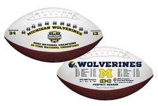 MICHIGAN WOLVERINES 2023 NATIONAL CHAMPIONS 12-TIME CHAMPIONS SOUVENIR FOOTBALLS picture