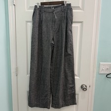 New Aerie Anytime High-Waisted Trousers Women's Medium Regular Gray Pants picture