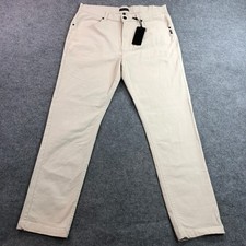 NEW Silver Jeans Pants Co 36 Stone Beige Mens Ashton 1349 Slim Cotton Stretch picture