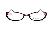 New BCBG MAXAZRIA Petite Red Metal Oval Glasses CV Aubrey Wine 51 16 130 picture