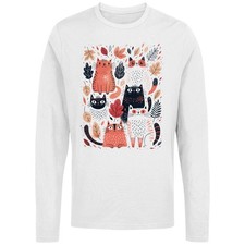 Cute Autumn Cats Women's Long Sleeve T-shirt picture